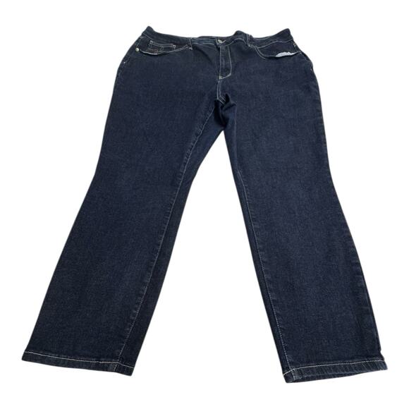 Judy Blue Denim - Judy Blue Los Angeles Womens Relaxed Fit Dark Wash Denim Jeans Size 22W